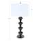 Metal Candlestick Table Lamp with Oil Rubbed Finish
